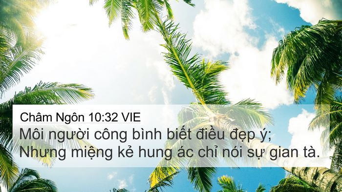 Châm Ngôn 10:32 VIE Bible Verse Image