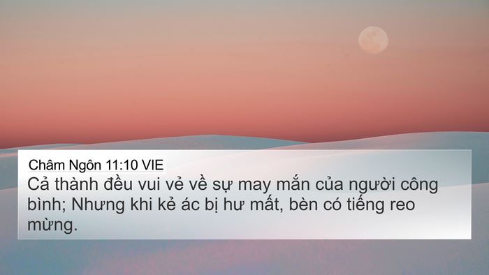 Châm Ngôn 11:10 VIE Bible Verse Image
