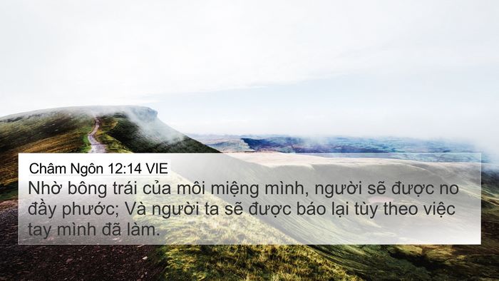 Châm Ngôn 12:14 VIE Bible Verse Image