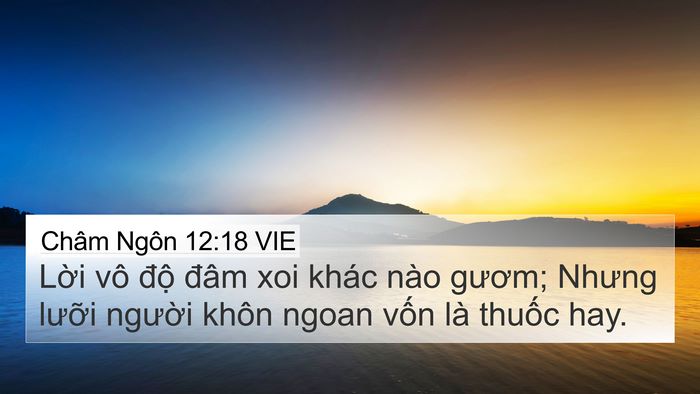 Châm Ngôn 12:18 VIE Bible Verse Image