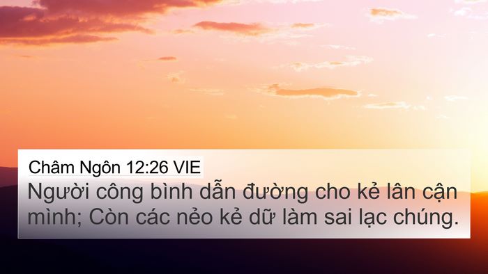 Châm Ngôn 12:26 VIE Bible Verse Image
