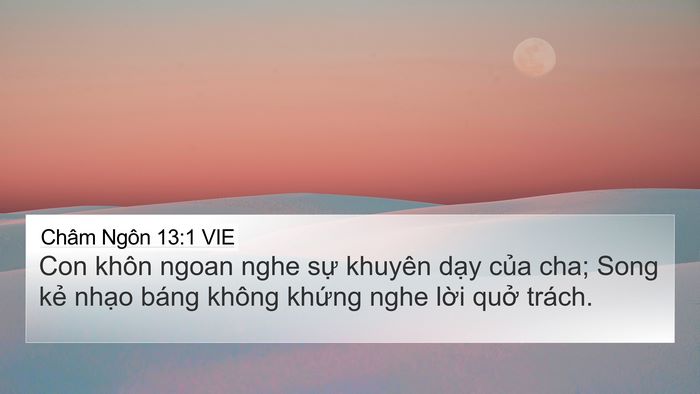 Châm Ngôn 13:1 VIE Bible Verse Image