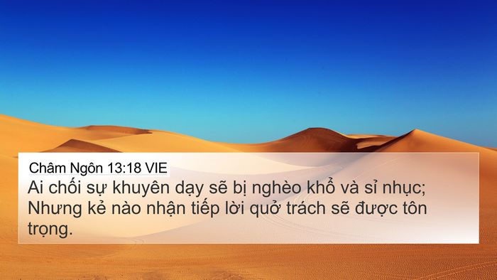 Châm Ngôn 13:18 VIE Bible Verse Image