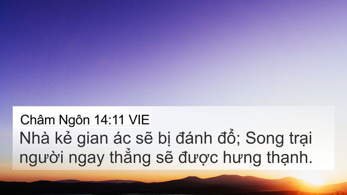 Châm Ngôn 14:11 VIE Bible Verse Image