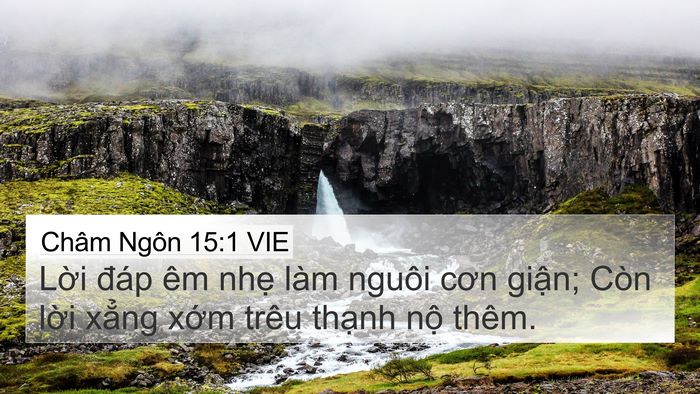 Châm Ngôn 15:1 VIE Bible Verse Image