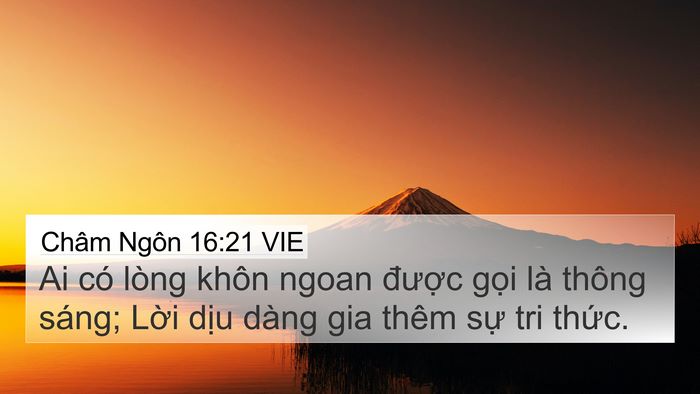 Châm Ngôn 16:21 VIE Bible Verse Image