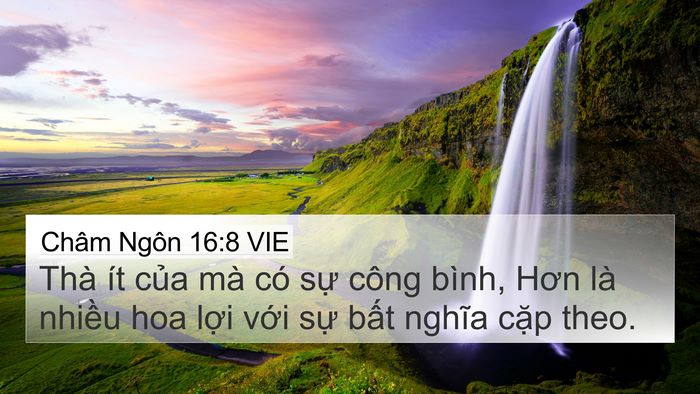 Châm Ngôn 16:8 VIE Bible Verse Image