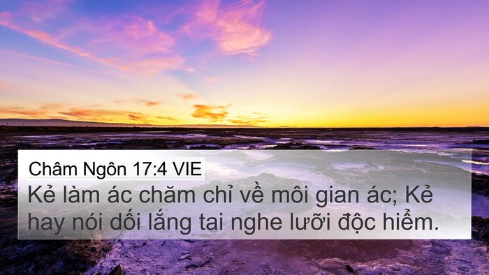 Châm Ngôn 17:4 VIE Bible Verse Image