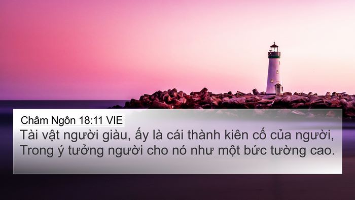 Châm Ngôn 18:11 VIE Bible Verse Image