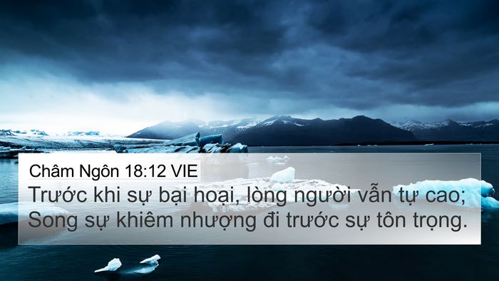 Châm Ngôn 18:12 VIE Bible Verse Image