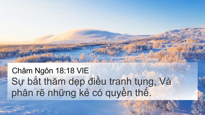 Châm Ngôn 18:18 VIE Bible Verse Image
