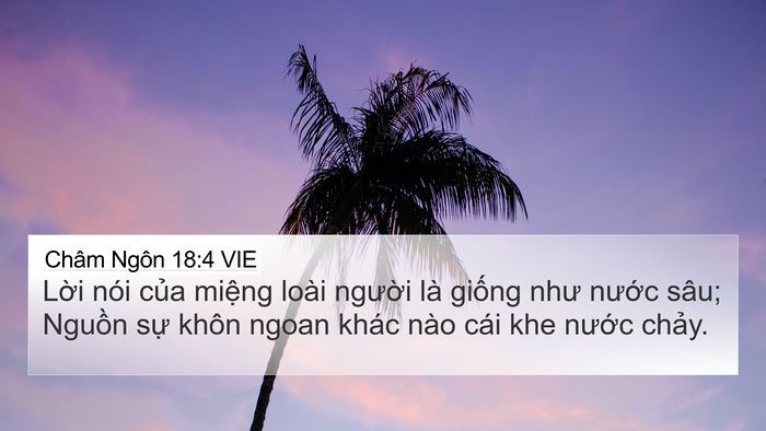 Châm Ngôn 18:4 VIE Bible Verse Image