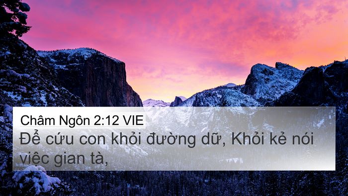 Châm Ngôn 2:12 VIE 4K Wallpaper - Để cứu con khỏi đường dữ, Khỏi - 4K Wallpaper Bible Verse