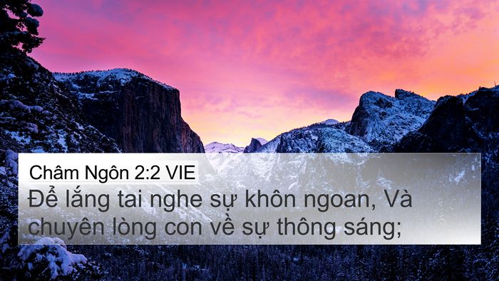 Châm Ngôn 2:2 VIE Bible Verse Image