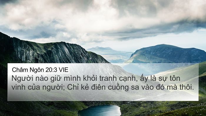 Châm Ngôn 20:3 VIE Bible Verse Image