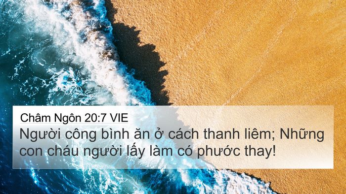 Châm Ngôn 20:7 VIE Bible Verse Image
