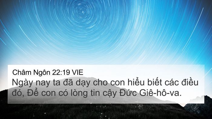 Châm Ngôn 22:19 VIE Bible Verse Image