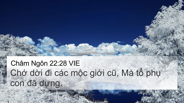Châm Ngôn 22:28 VIE Bible Verse Image