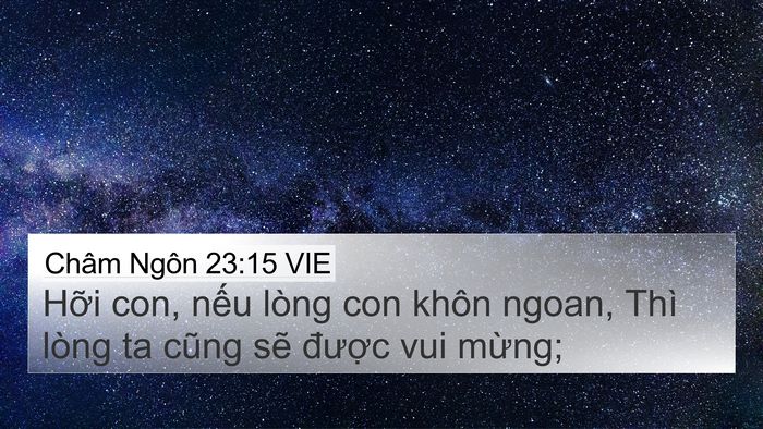 Châm Ngôn 23:15 VIE Bible Verse Image