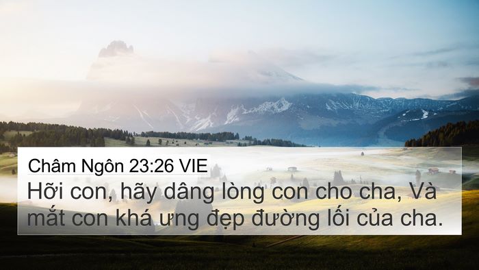 Châm Ngôn 23:26 VIE Bible Verse Image
