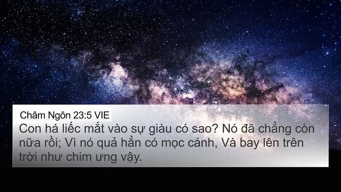 Châm Ngôn 23:5 VIE Bible Verse Image