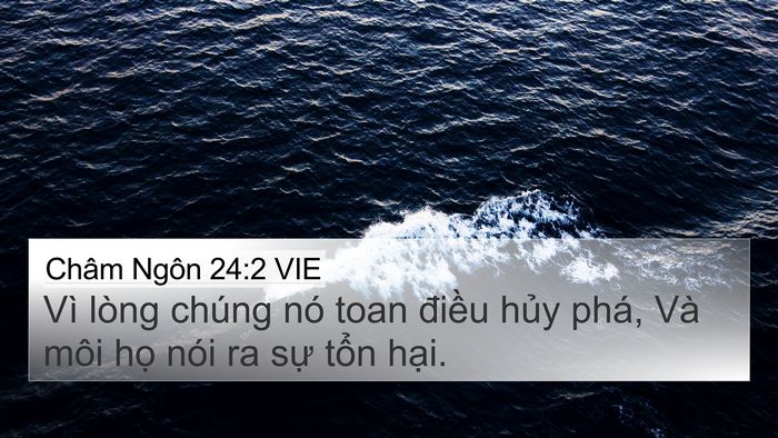 Châm Ngôn 24:2 VIE Bible Verse Image