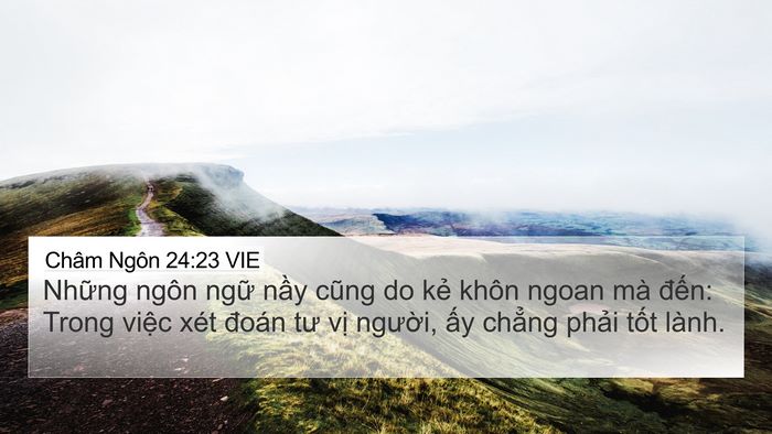 Châm Ngôn 24:23 VIE Bible Verse Image