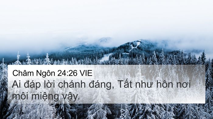 Châm Ngôn 24:26 VIE Bible Verse Image