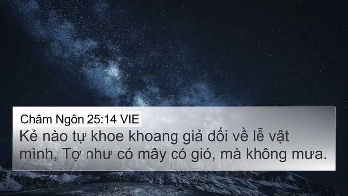 Châm Ngôn 25:14 VIE Bible Verse Image