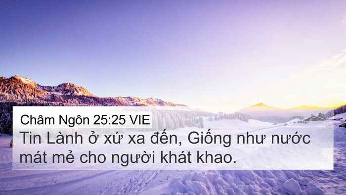 Châm Ngôn 25:25 VIE Bible Verse Image