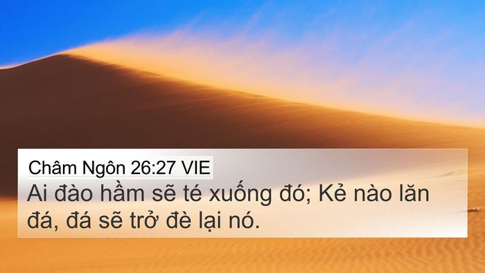 Châm Ngôn 26:27 VIE Bible Verse Image