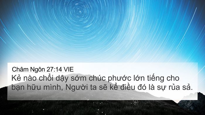Châm Ngôn 27:14 VIE Bible Verse Image