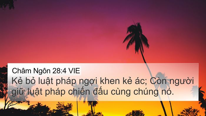 Châm Ngôn 28:4 VIE Bible Verse Image