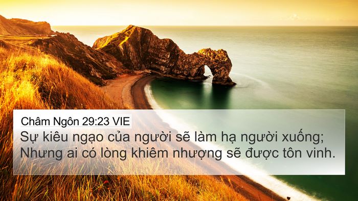 Châm Ngôn 29:23 VIE Bible Verse Image