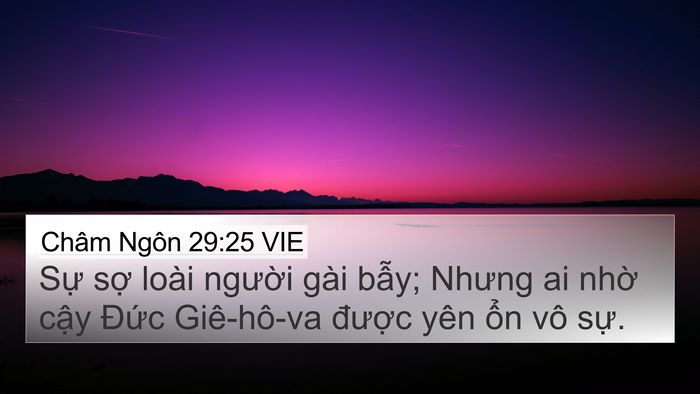 Châm Ngôn 29:25 VIE Bible Verse Image