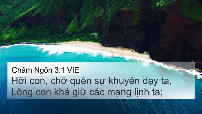 Châm Ngôn 3:1 VIE Bible Verse Image