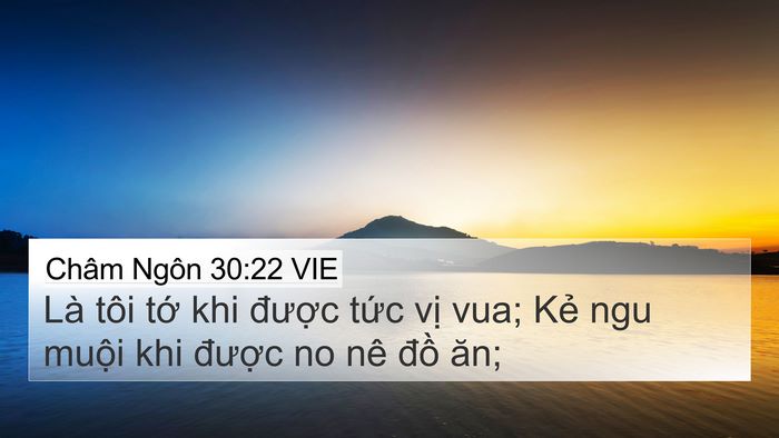 Châm Ngôn 30:22 VIE Bible Verse Image
