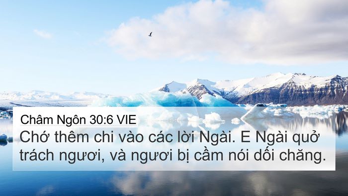Châm Ngôn 30:6 VIE Bible Verse Image