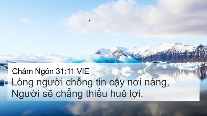 Châm Ngôn 31:11 VIE Bible Verse Image