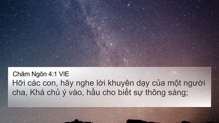 Châm Ngôn 4:1 VIE Bible Verse Image