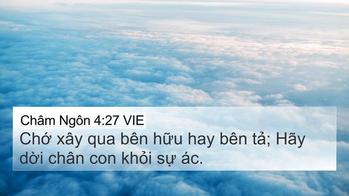 Châm Ngôn 4:27 VIE Bible Verse Image