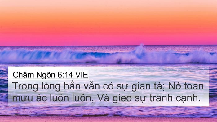 Châm Ngôn 6:14 VIE Bible Verse Image