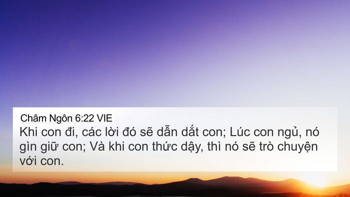 Châm Ngôn 6:22 VIE Bible Verse Image