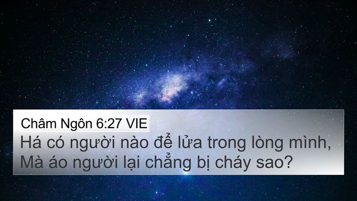 Châm Ngôn 6:27 VIE Bible Verse Image