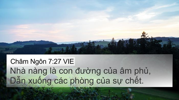 Châm Ngôn 7:27 VIE Bible Verse Image