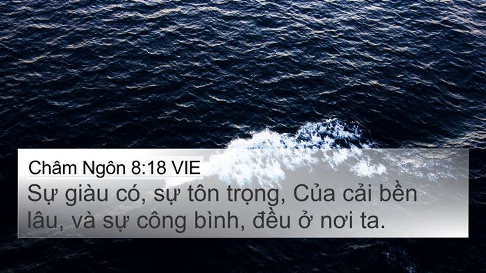 Châm Ngôn 8:18 VIE Bible Verse Image
