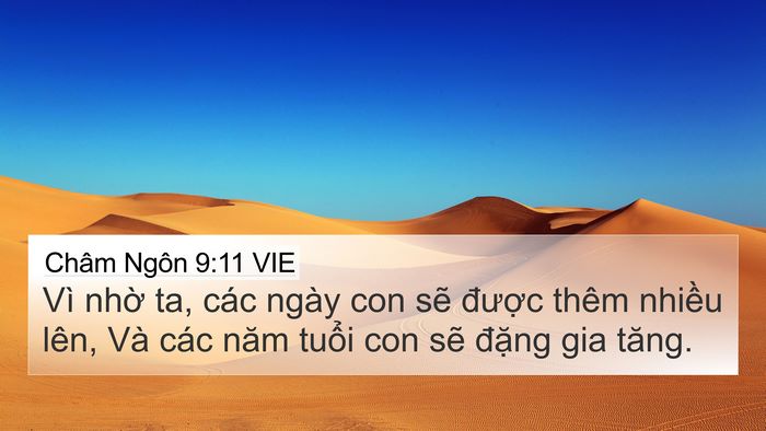 Châm Ngôn 9:11 VIE Bible Verse Image