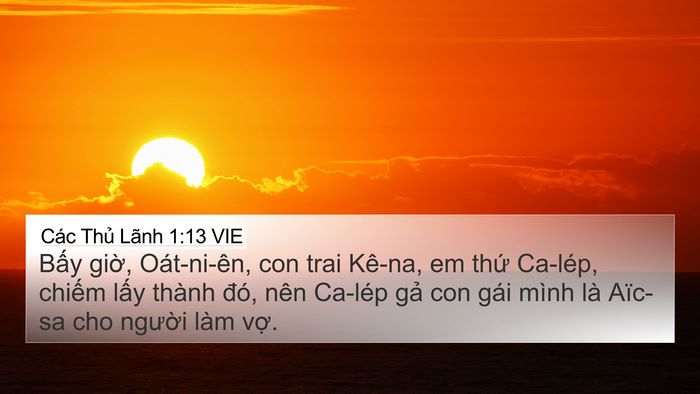 Các Thủ Lãnh 1:13 VIE Bible Verse Image