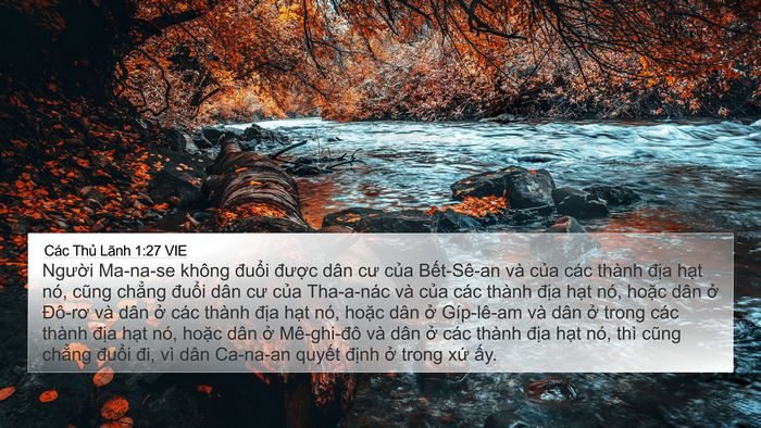 Các Thủ Lãnh 1:27 VIE Bible Verse Image