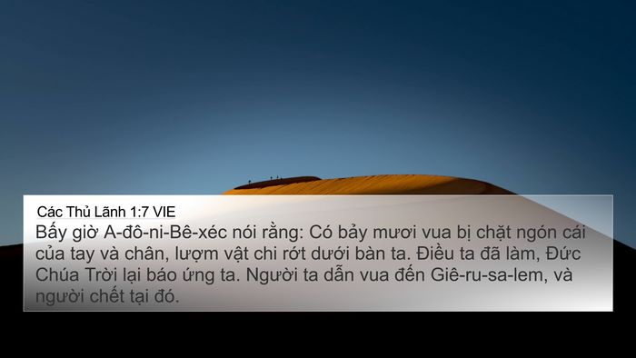 Các Thủ Lãnh 1:7 VIE Bible Verse Image